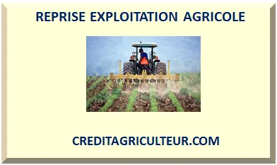 REPRISE EXPLOITATION AGRICULTEUR 2026